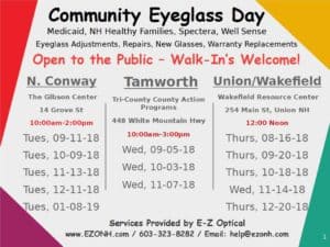 2018 Schedule - 2018 Schedule Community Eyeglass Day