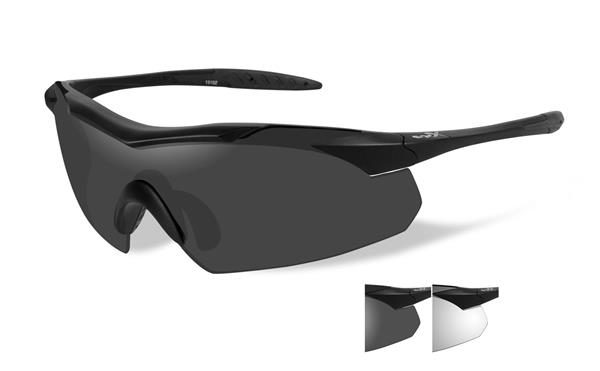 WileyX / Vapor / Matte Black Frame / Clear & Grey Lenses / Sunglasses - 3501